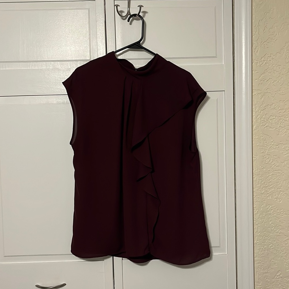 7th Avenue Burgundy Blouse